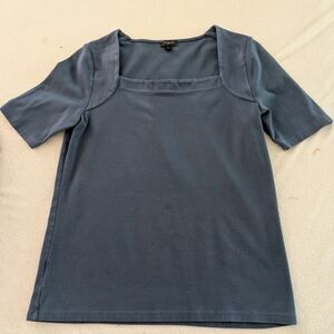 Ann Taylor Factory Navy Short Sleeve Top